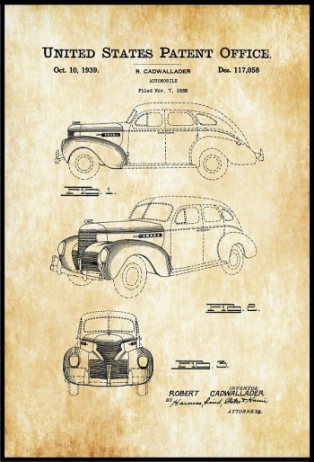 42cm *60cm Vintage Patent Pano