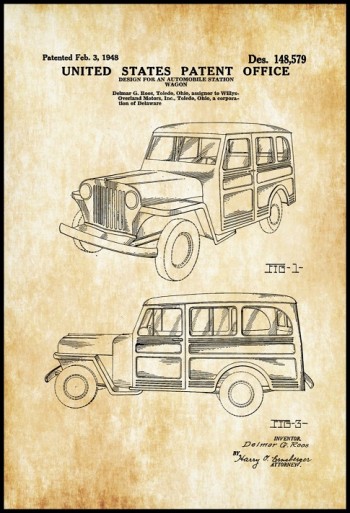 42cm *60cm Vintage Patent Pano