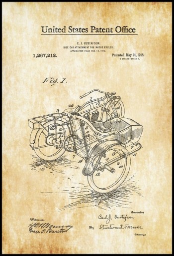 42cm *60cm Vintage Patent Pano