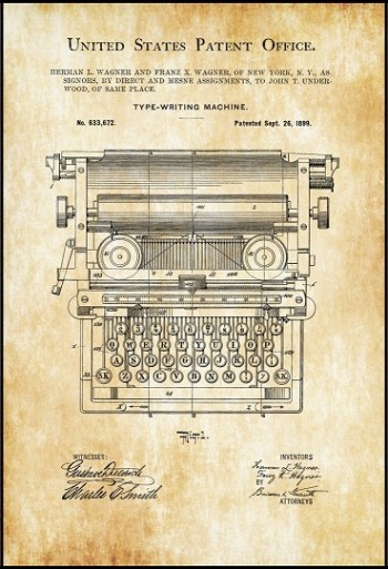 42cm *60cm Vintage Patent Pano