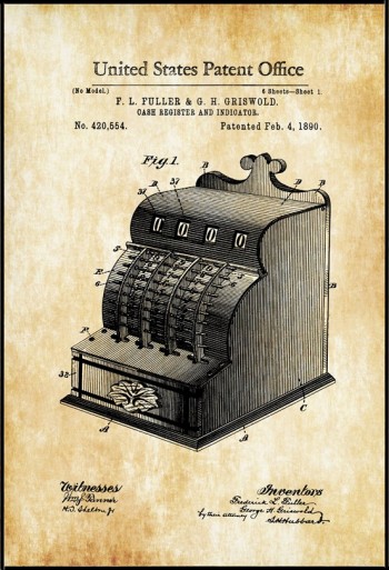 42cm *60cm Vintage Patent Pano