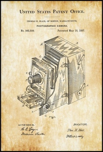 42cm *60cm Vintage Patent Pano