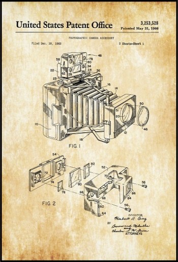 42cm *60cm Vintage Patent Pano