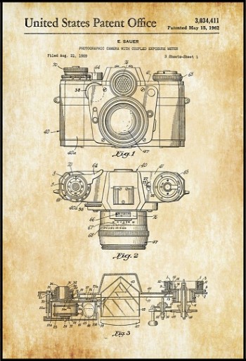 42cm *60cm Vintage Patent Pano