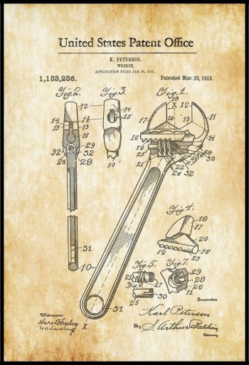 42cm *60cm Vintage Patent Pano