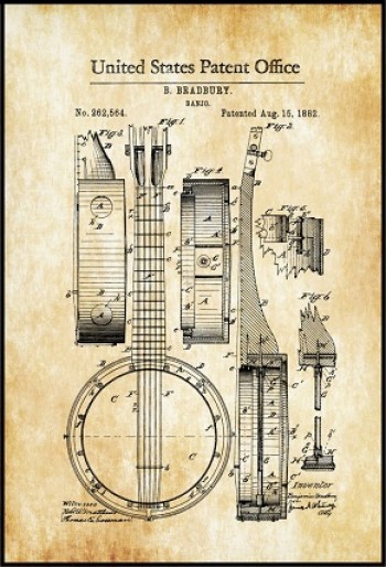 42cm *60cm Vintage Patent Pano