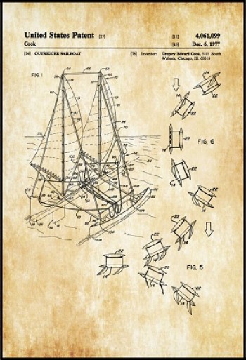 42cm *60cm Vintage Patent Pano