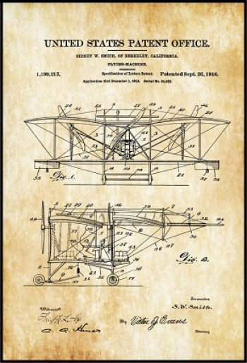 42cm *60cm Vintage Patent Pano