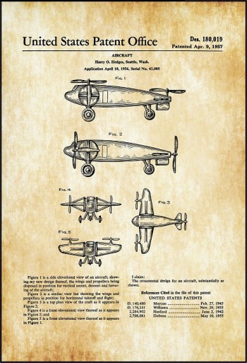 42cm *60cm Vintage Patent Pano