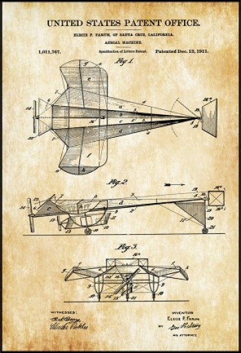 42cm *60cm Vintage Patent Pano